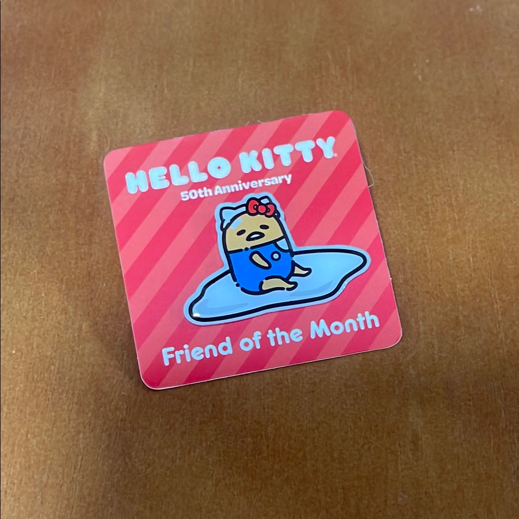 Sanrio Hello Kitty 50th Anniversary Brooch - Red And Blue 10$